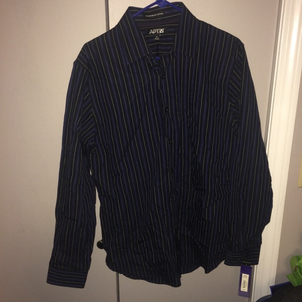 APT. 9 button down black/blue Medium
